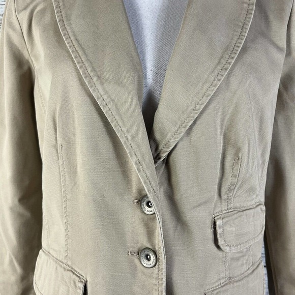 Allen Schwartz ABS Jacket sz Small Gold Sparkle Linen Fringe Boho Wedding Career - Picture 8 of 16